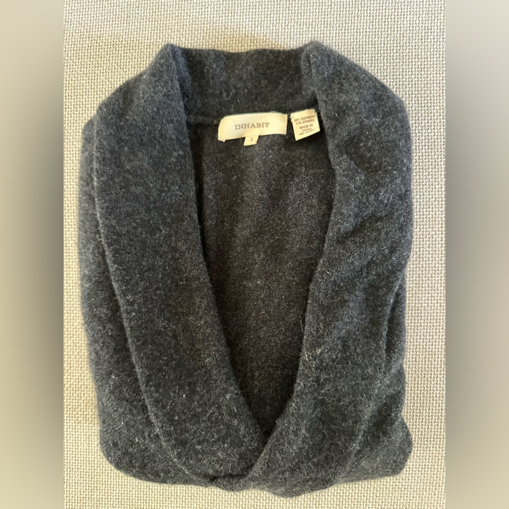 Inhabit Grey Cashmere Blend Sweater